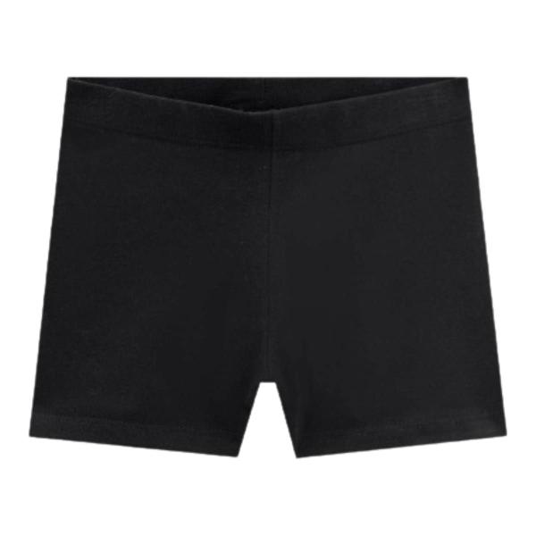 Imagem de Shorts Basic Infantil Feminino em Cotton na Cor PRETO - Kukiê