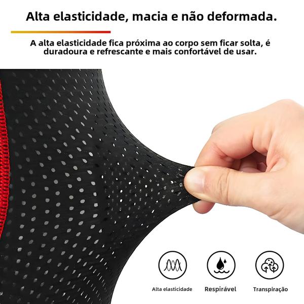 Imagem de Shorts de Ciclismo Masculino com Almofada de Gel 5D - Respirável e à Prova de Choque