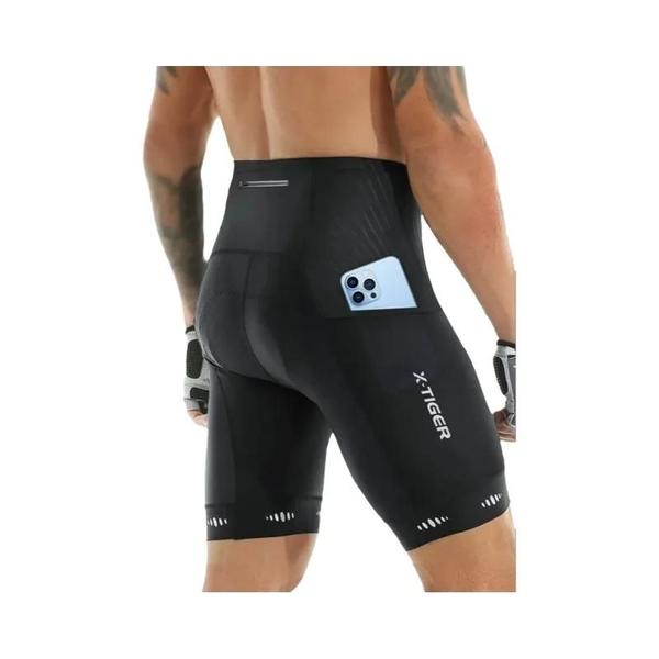 Imagem de Shorts de Ciclismo Masculino com Gel 5D e Bolso Traseiro