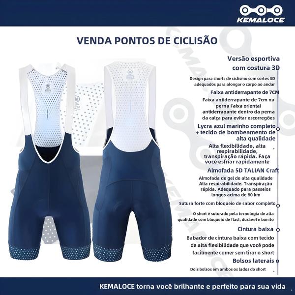 Imagem de Shorts de Ciclismo Masculino - Com Gel 5D, Refletivo e Respirável