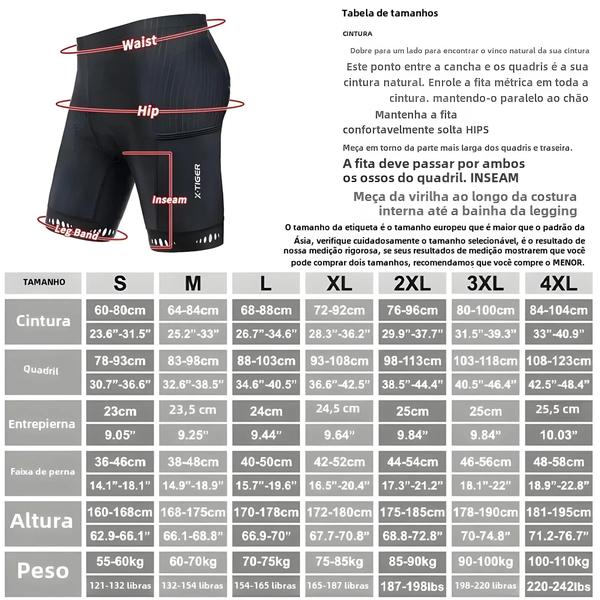 Imagem de Shorts De Ciclismo Respiráveis Acolchoados Em Gel Masculino Com Bolso Traseiro Para Andar De