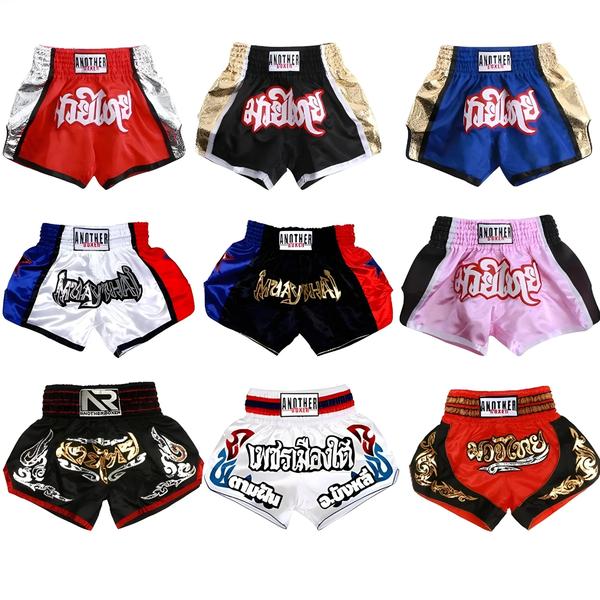 Imagem de Shorts de Muay Thai Unissex para Crianças - Bordado e Retalhos - Ideal para Treinamento e Combate