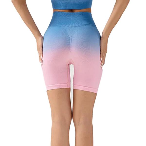 Imagem de Shorts Feminino Cintura Alta Sem Costura Modelo Flexível Para Academia Treino Corrida