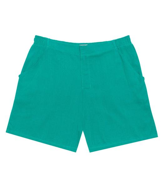 Imagem de Shorts Feminino Plus Size Em Linho Secret Glam Verde