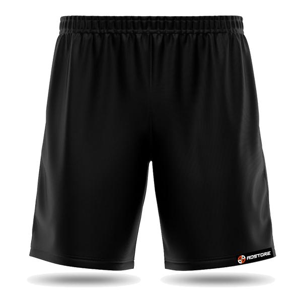 Imagem de Shorts Futebol Esportes Infantil Menino Poliéster Bermuda Calção Preto