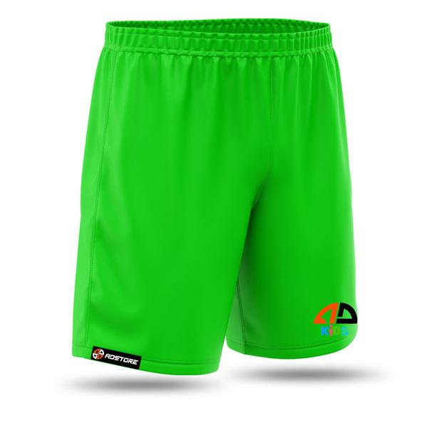 Imagem de Shorts Futebol Esportes Infantil Menino Poliéster Bermuda Calção Verde Neon