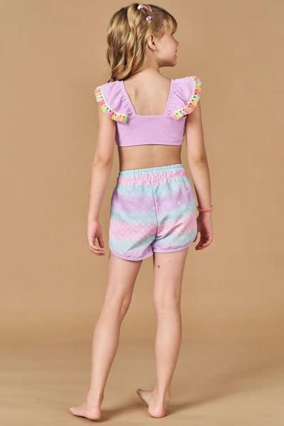 Imagem de Shorts Infantil Kukie Verão Nylon Conchinha