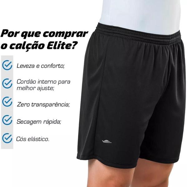 Imagem de Shorts infanto junvenil masculino futebol elite 1050 10 ao 14