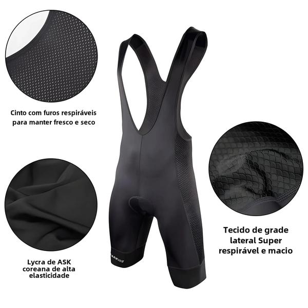 Imagem de Shorts Masculinos Com Almofada De Gel 3d Para Ciclismo 6h Ride Respirável Mtb Road Pro Team 7cm