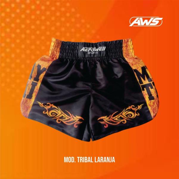 Imagem de Shorts MMA_MOD. TRIBAL LARANJA