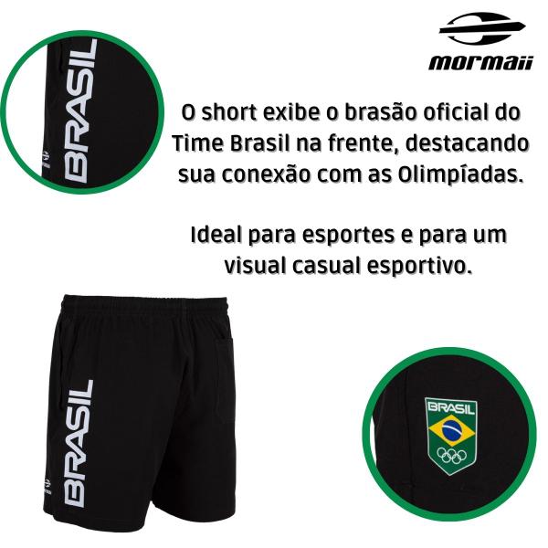 Imagem de Shorts Mormaii Masculino Time Brasil Elástico Preto