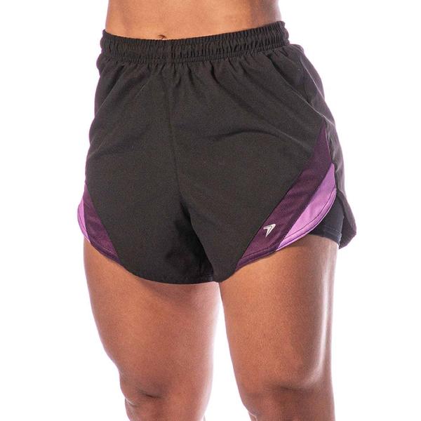 Imagem de Shorts Poker Runner Paris Feminino Preto/Roxo