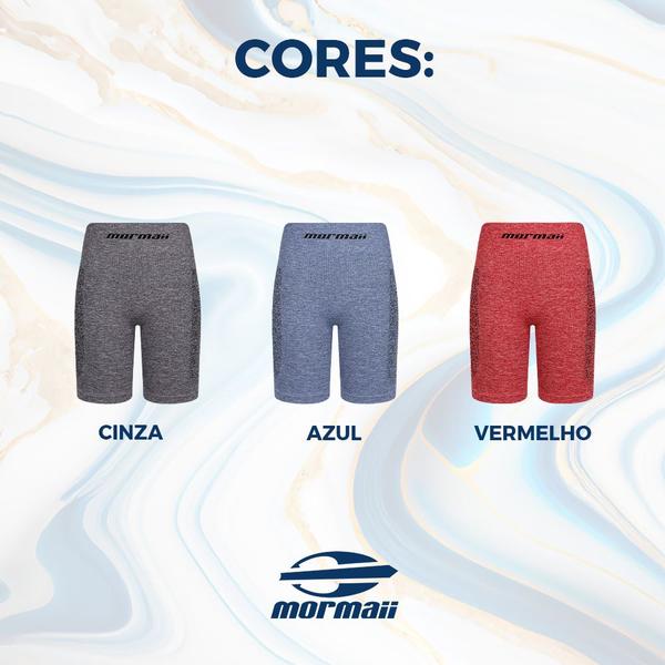 Imagem de Shorts Sem Costura Esporte De Microfibra Fitness Básica Sport Para Academia Mormaii