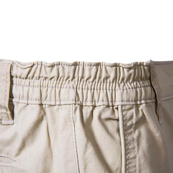 Imagem de Shorts Sociais Masculinos 100% Algodão - Cintura Elástica - Casual e para Negócios - 10 Cores