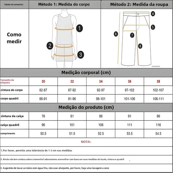 Imagem de Shorts Sociais Masculinos 100% Algodão - Cintura Elástica - Casual e para Negócios - 10 Cores