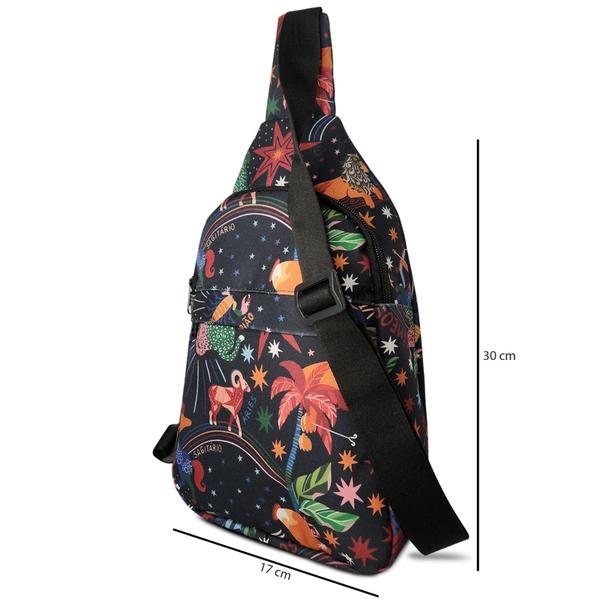 Imagem de Shoulder Bag Estampada Mini Mochila Chest Beg Bolsa Transversal 07