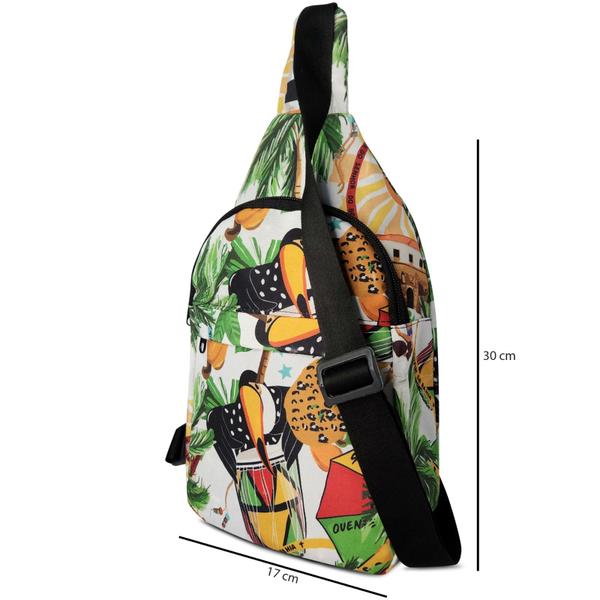 Imagem de Shoulder Bag Estampada Mini Mochila Chest Beg Bolsa Transversal 07