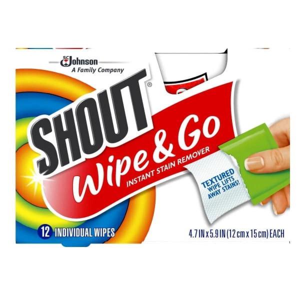 Imagem de Shout Wipe And Go Lenços Removedores Instantâneos De Manchas