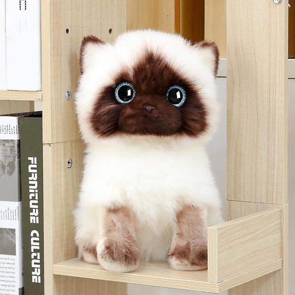 Imagem de Shxx Pelúcia Siamese Cat Dolls Stuffed Animals Brinquedos Simulação