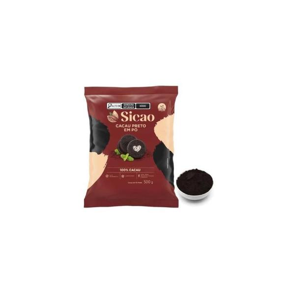 Sicao Cacau Preto em Pó 100% - Pacote com 500G - Barry Callebaut Imagem de Sicao Cacau Preto em Pó 100% - Pacote com 500G
