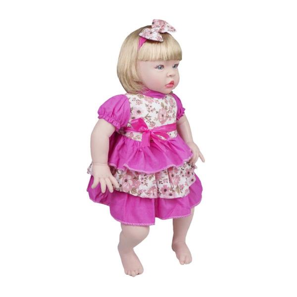 Imagem de Sid-Nyl Baby Kiss Boneca Realista 51cm Loira Baby Reborn