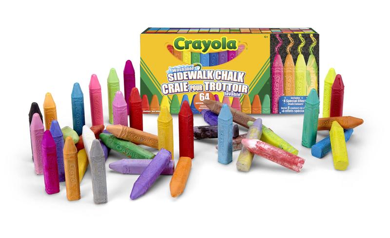 Imagem de Sidewalk Chalk Crayola Ultimate, pacote com 64, lavável para crianças