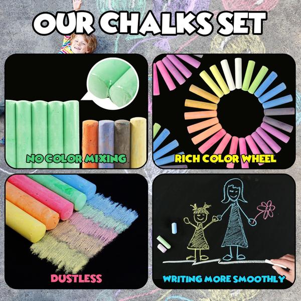 Imagem de Sidewalk Chalk SMALL FISH, 240 unidades, lavável para crianças de 3 anos ou mais