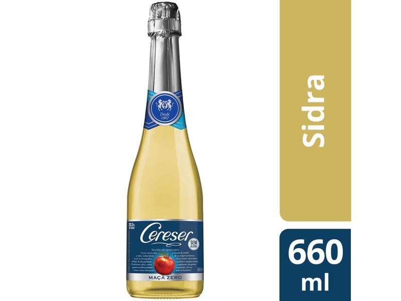 Sidra Cereser sem Álcool Maçã Zero 660ml Imagem de Sidra Cereser sem Álcool Maçã Zero 660ml