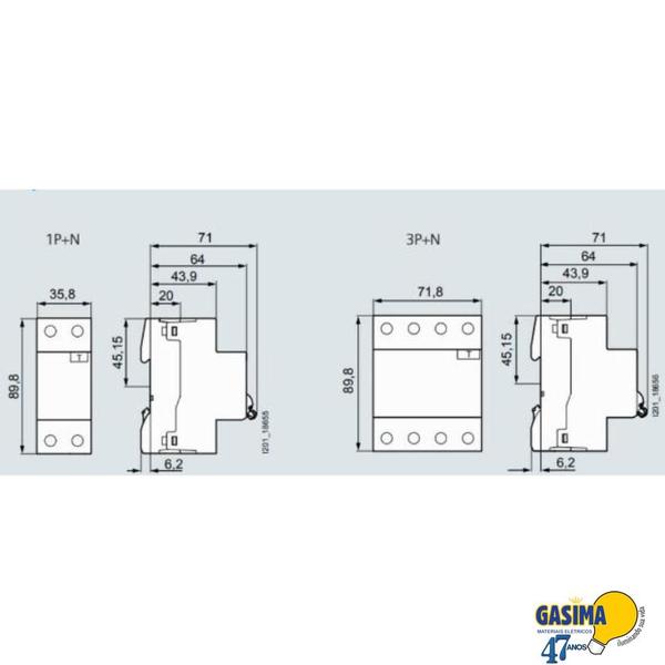 Imagem de SIEMENS DISJUNTOR DR 4 x 25A 30mA 5SV53420MB