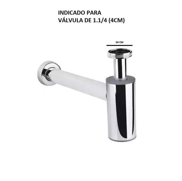 Imagem de Sifao Copo Lavatorio Aco Inox 1.1/4 - Cromado