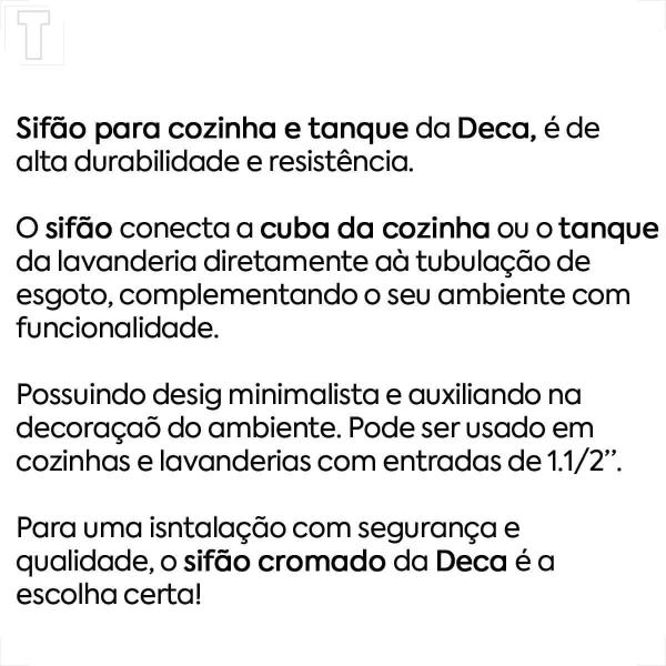 Imagem de Sifao deca 1.1/2 x 1.1/2 1680 cromado pia cozinha