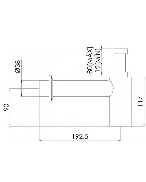 Imagem de Sifão Fit Para Lavatório 1X1.1/2 Cromado