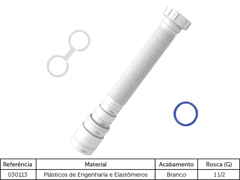 Imagem de Sifão Flexível Ajustável Multiuso Pia Lavatório Tanque