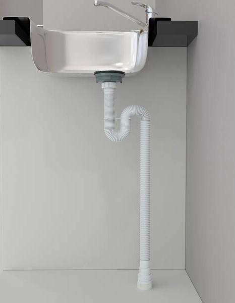 Imagem de Sifão Longo Sanfonado/extensivo Universal Abs Branco 1,35m