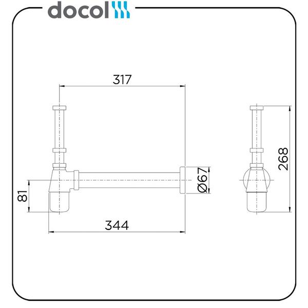 Imagem de Sifão para Banheiro Docol Cromado 7/8"