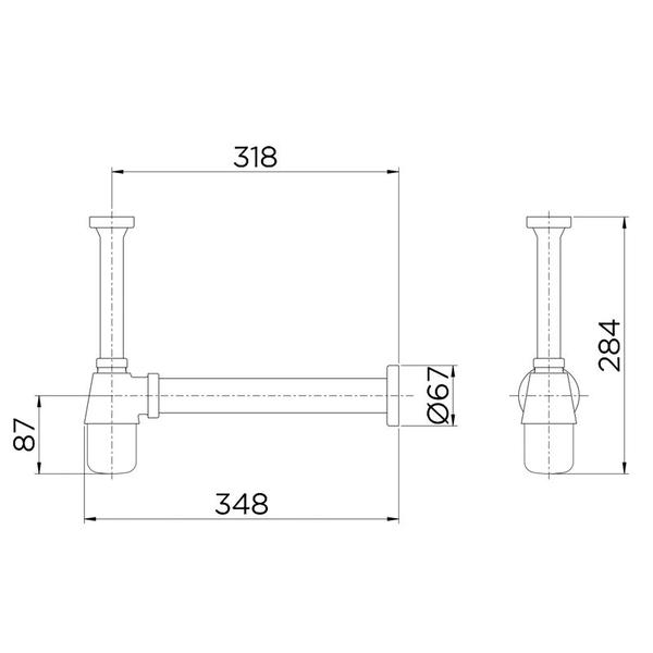 Sifão para Cozinha Docol 661006 Cromado Imagem de Sifão para Cozinha Docol 661006 Cromado