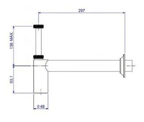 Imagem de Sifão Para Lavatório Cromado 1680c100112 Deca 1x112 Metal