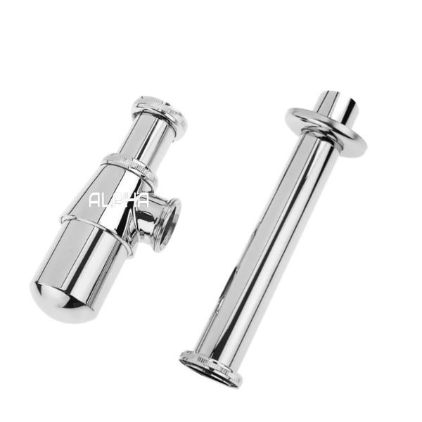 Sifão Pia Tanque Lavanderia Metal Cromado 1.1/4 X 2'' Pol. - ALPHA HIDROMETAIS Imagem de Sifão Pia Tanque Lavanderia Metal Cromado 1.1/4 X 2'' Pol.