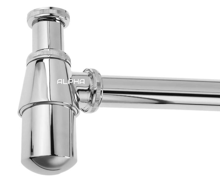 Sifão Pia Tanque Lavanderia Metal Cromado 1.1/4 X 2'' Pol. - ALPHA HIDROMETAIS Imagem de Sifão Pia Tanque Lavanderia Metal Cromado 1.1/4 X 2'' Pol.