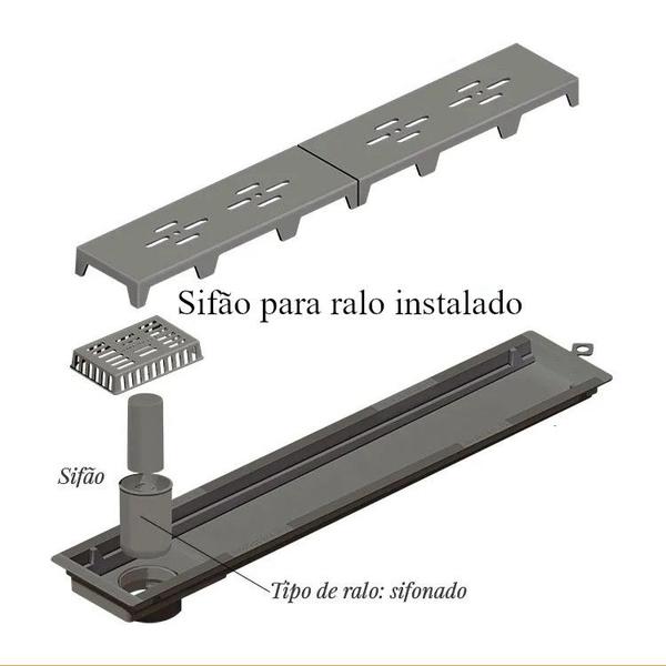 Imagem de Sifão Ralo Linear Vertical PVC saída 50mm Novii Ralo Linear