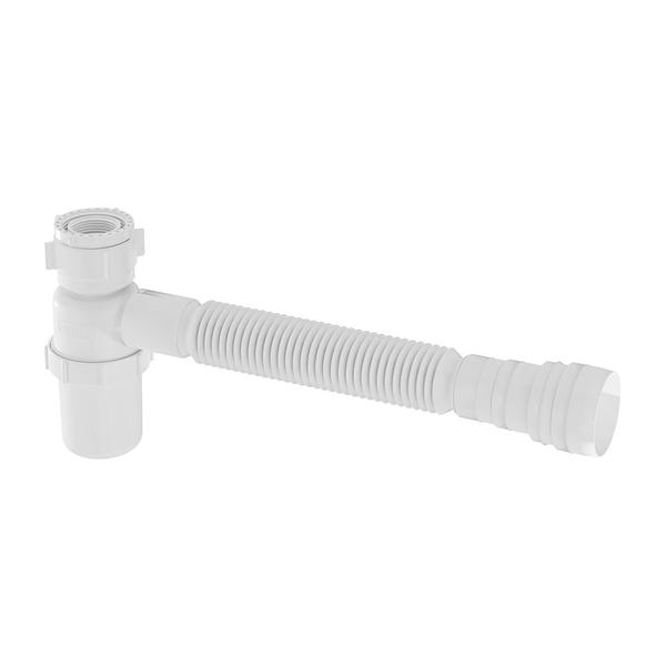 Imagem de Sifão Sanfonado Extensível Astra SSUC com Copo 49cm Branco Universal