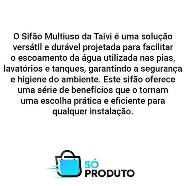 Imagem de Sifão Sanfonado Multiuso Lavatório/Pia/Tanque 72Cm Preto