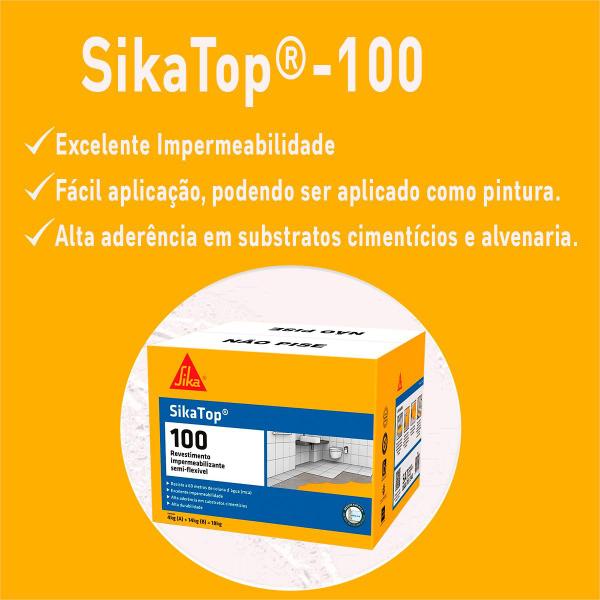 Imagem de Sika Top 100 Revestimento Impermeabiliza 18kg Sikatop