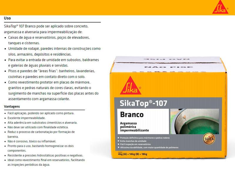 Imagem de Sika Top 107 Impermeabilizante 18kg