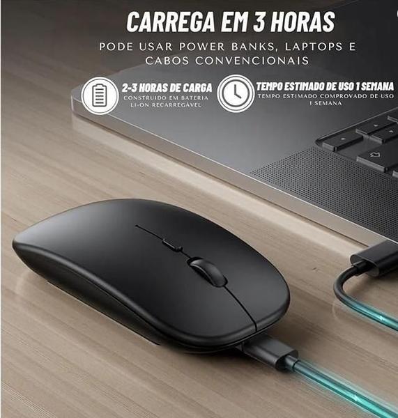 Silêncio E Elegância: Mouse Slim Dual Mode Led Integrado - Af Imagem de Silêncio E Elegância: Mouse Slim Dual Mode Led Integrado