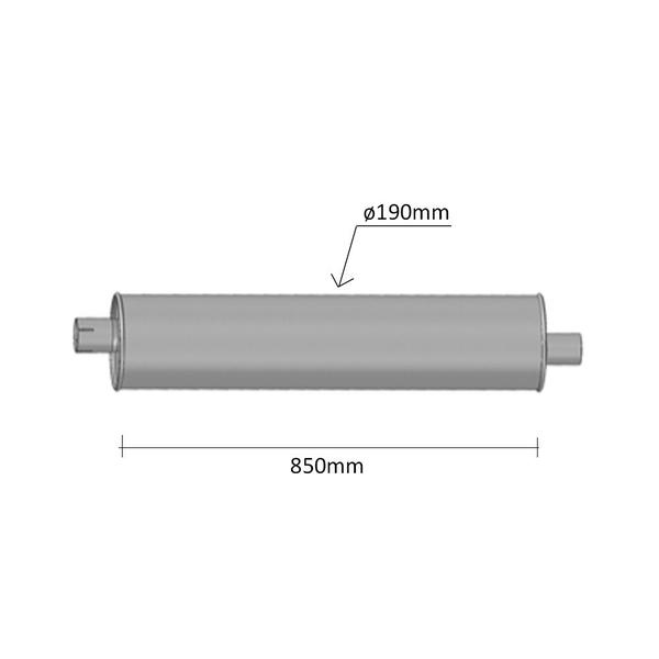 Imagem de Silencioso Vw 8.120 Motor Mwm Euro 3 2,5 Polegadas