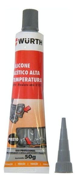 Imagem de Silicone acetico alta temperatura preto 52ml 50g