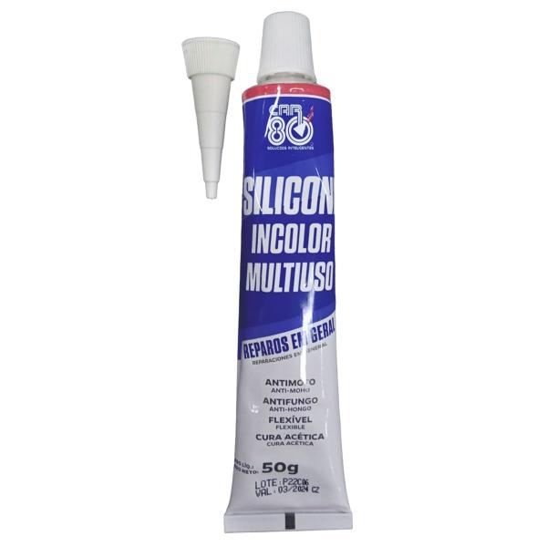 Imagem de Silicone Acético Incolor Multiuso CAR80 - 50g