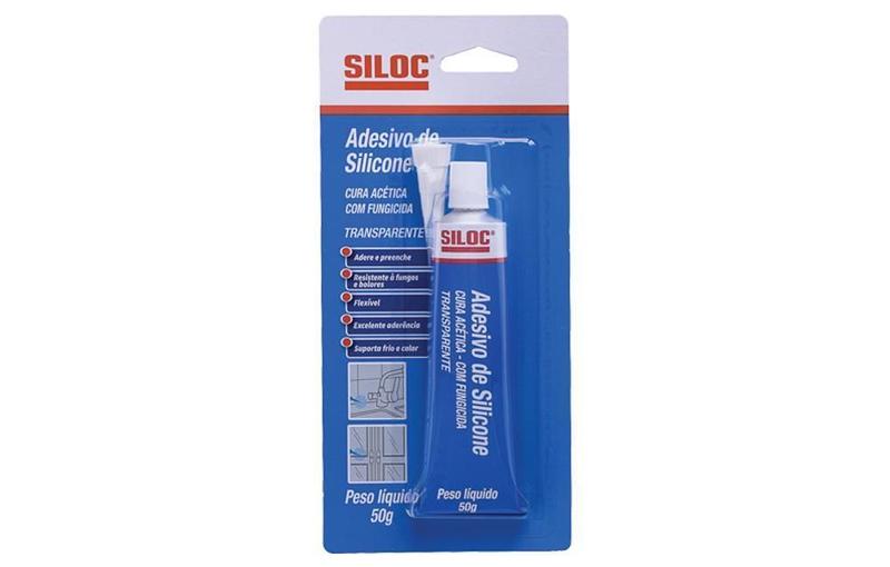 Imagem de Silicone Adesivo Selador Acético Transparente Siloc - 50Grs