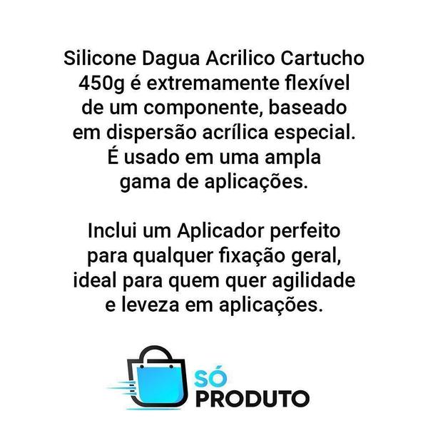 Imagem de Silicone Dagua Acrilico 450g Branco + Aplicador